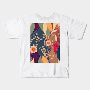 Chromatic Botanic Abstraction #76 Kids T-Shirt